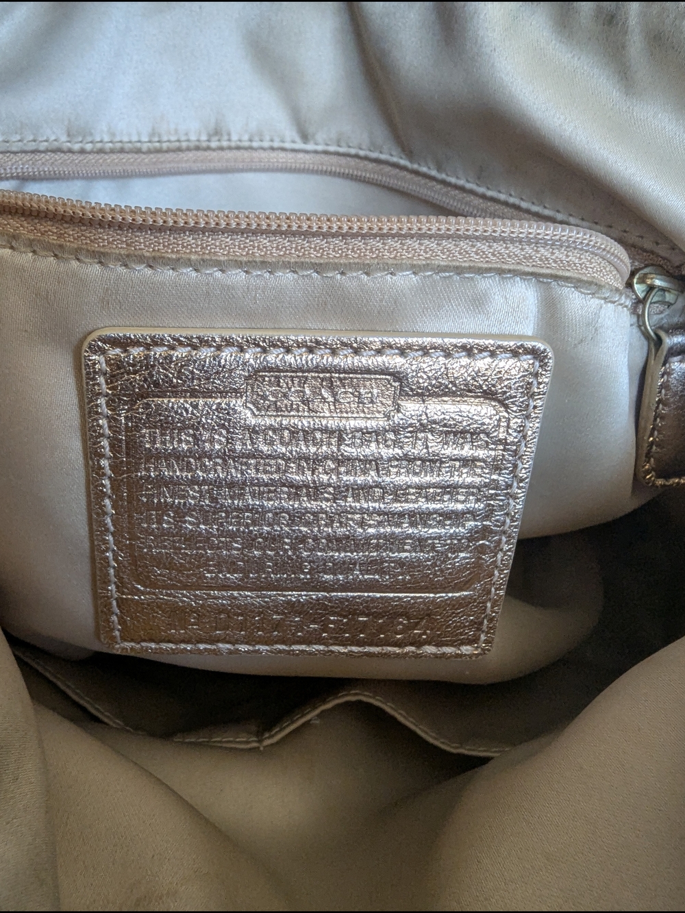 Coach Multicolor Patchwork Shoulder Bag with Gold Accents - Picture 13 of 15